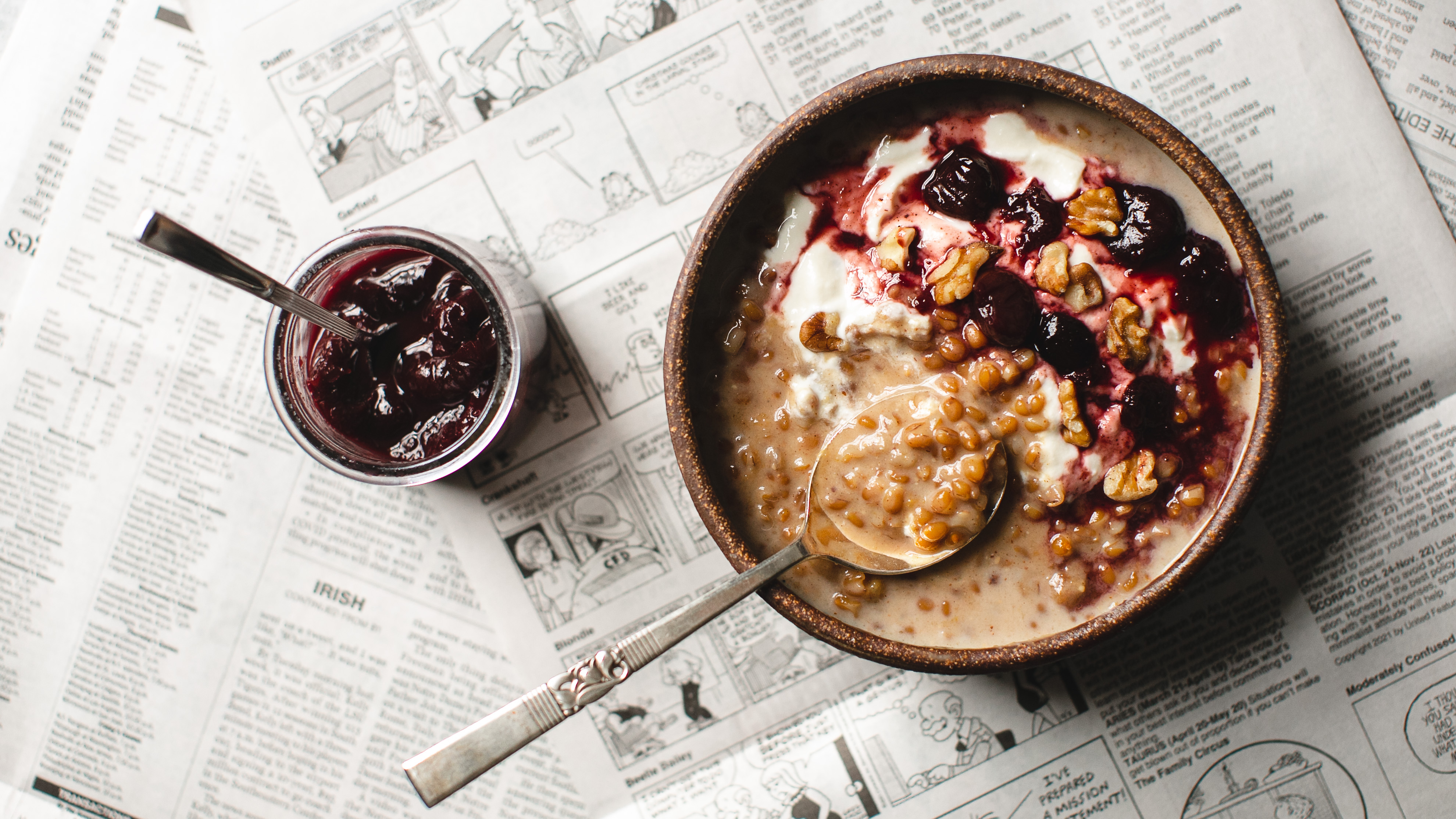 Wheat Berry Porridge With Spiced Cherry Compote Edible Michiana 2461