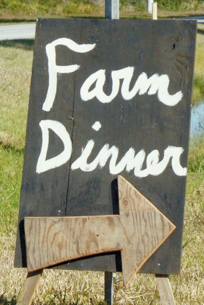 Farm Dinner sign