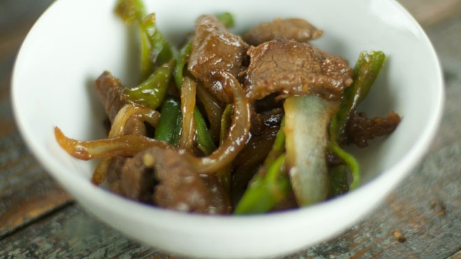 Beef and Shishito Stir-Fry with Miso Sauce