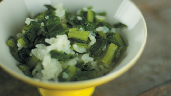 Rice with Turnip Greens (Nameshi)