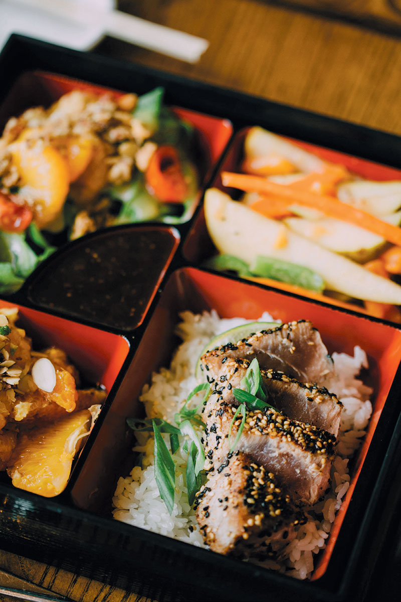 Bento entrée at Cerulean restaurant