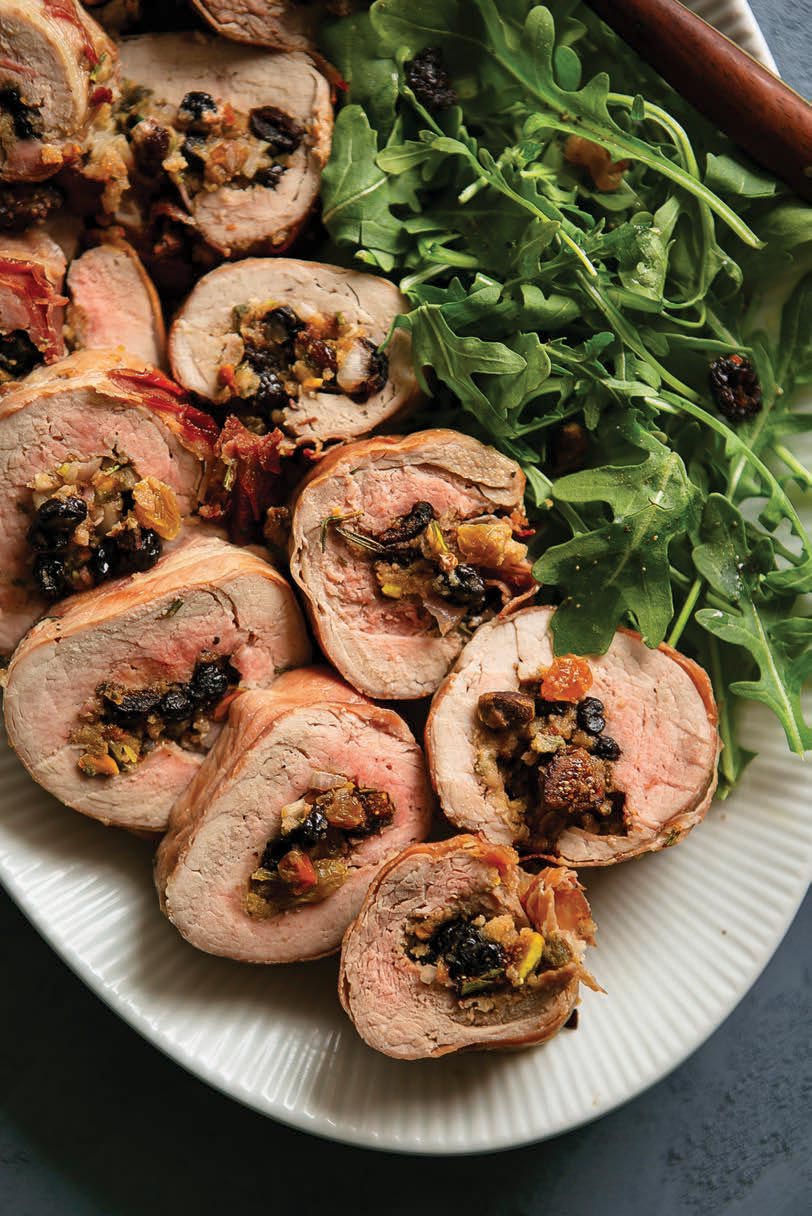 Sweet & Sour Stuffed Pork Tenderloin